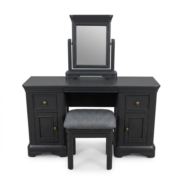 Cora Dressing Table Set Dark Grey